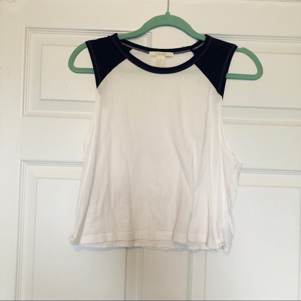 Baseball tee crop top